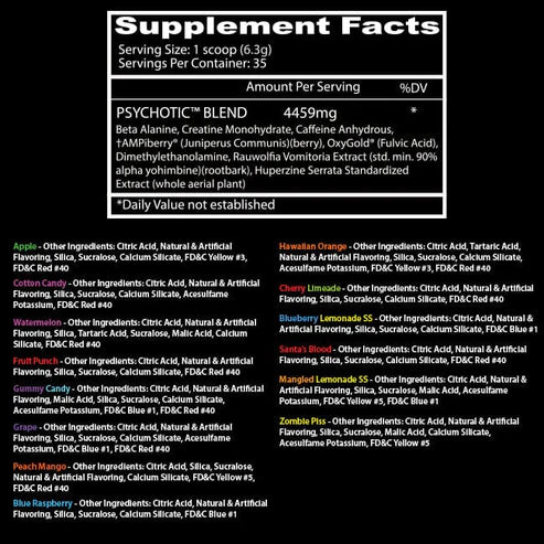 Insane Labz Psychotic Pre-Workout – 35 Servings