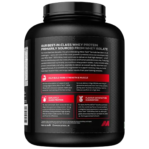 MuscleTech Nitro-Tech Whey Gold – 2.28 KG (69 Servings)