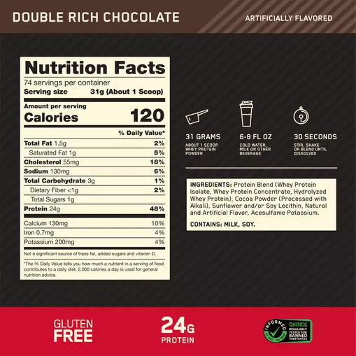 Optimum Nutrition Gold Standard Whey – 2.7 KG (74 Servings)